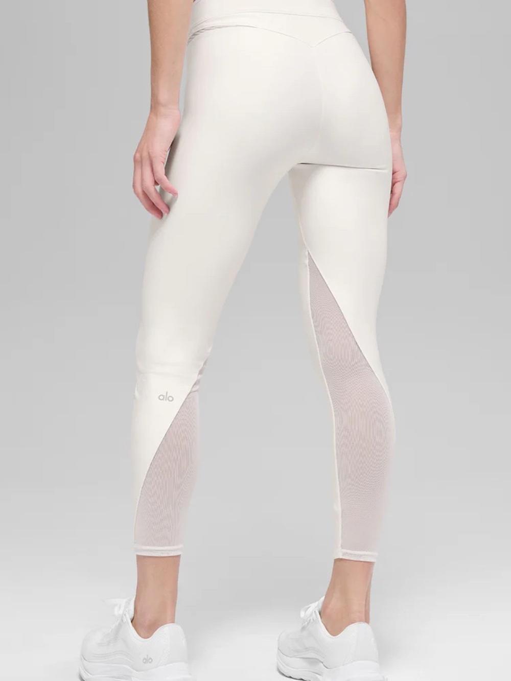 ALO Yoga Airlift High-Waist 7/8 Rebel Legging Ivory M New - Picture 3 of 6